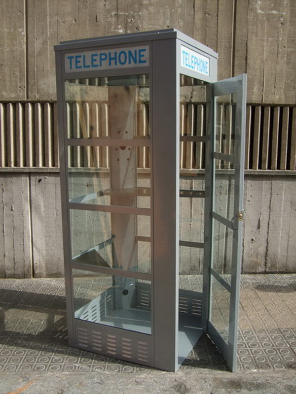 cabina telefono publico america.metal.luz int.ext.puerta.113x61.5 220x85x85 (190eu.) 1u